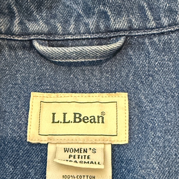 Vintage L.L. Bean Women's Trucker Jean Jacket XS Petite - Picture 10 of 10